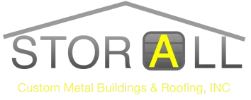 Custom metal buildings company logo